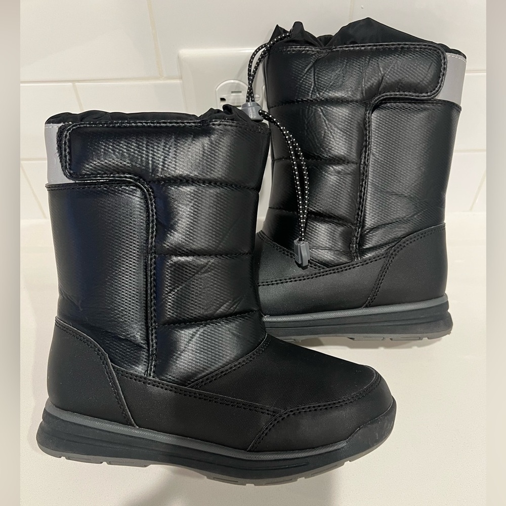 Lands' End Kids Black Winter Snow Boots
